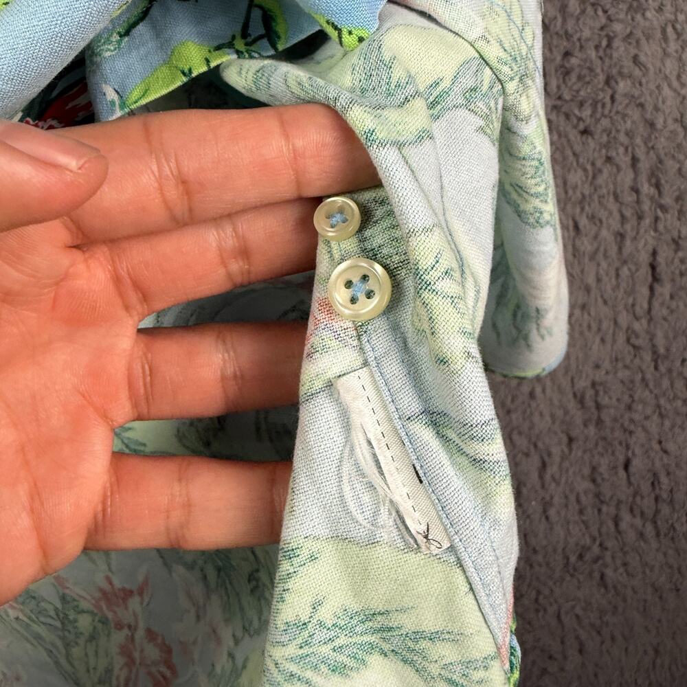 Ralph Lauren Shirt Mens L Floral Hawaiian Aloha Beach Slim Oxford Button OCBD - Picture 4 of 8